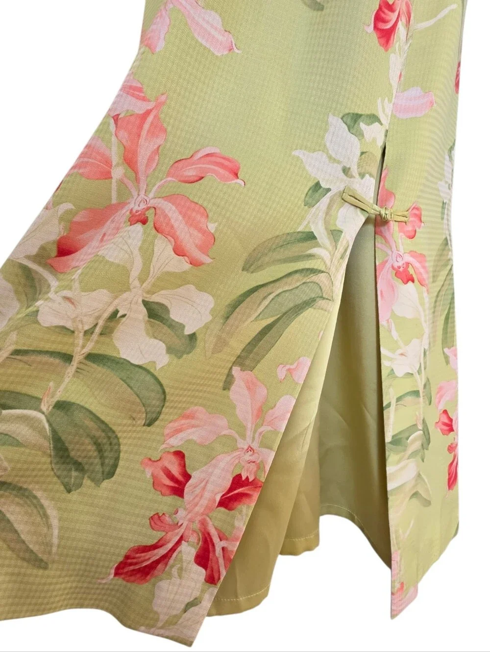 Nwot Tommy Bahama Sleeveless Lime Green Pink Orchid Tropical Resortwear Maxi
